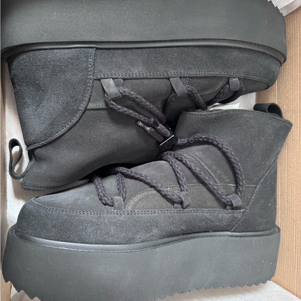 Inuikii Classic Low Platform Winter Black Boots NWT!